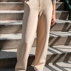Aritzia Babaton Heather Natural Tan Pants